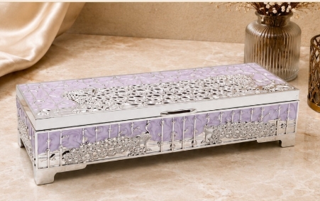 GS-177 Peacock 2-Partition Handcrafted Sweet Box